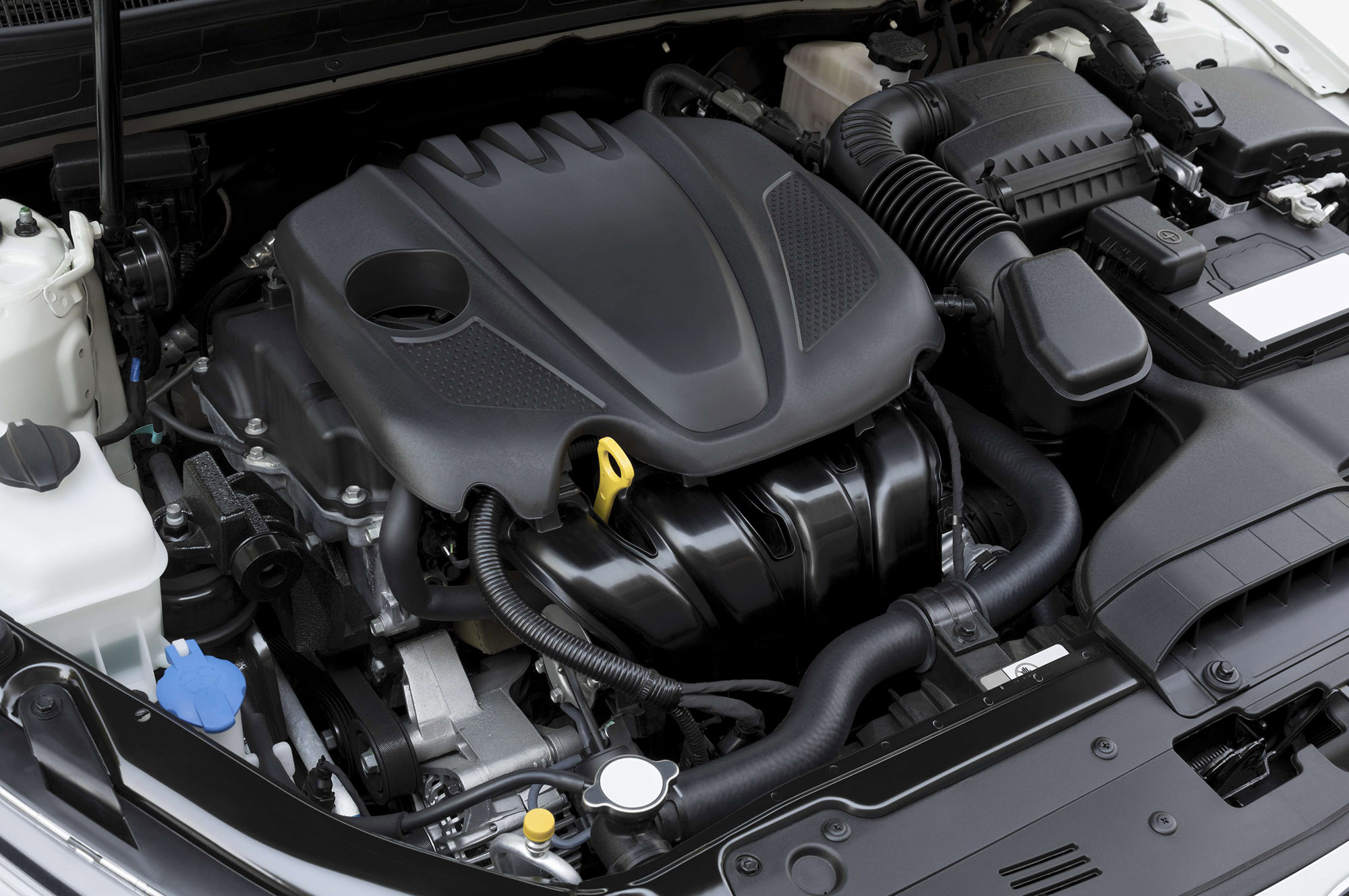 Inside of a car engine.