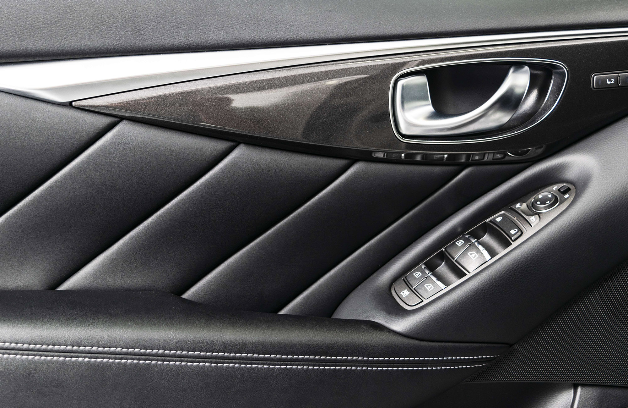 Interior of a car door.